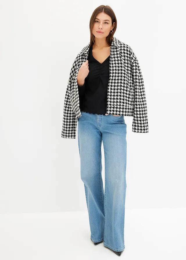 CZARNA BLUZKA V-NECK