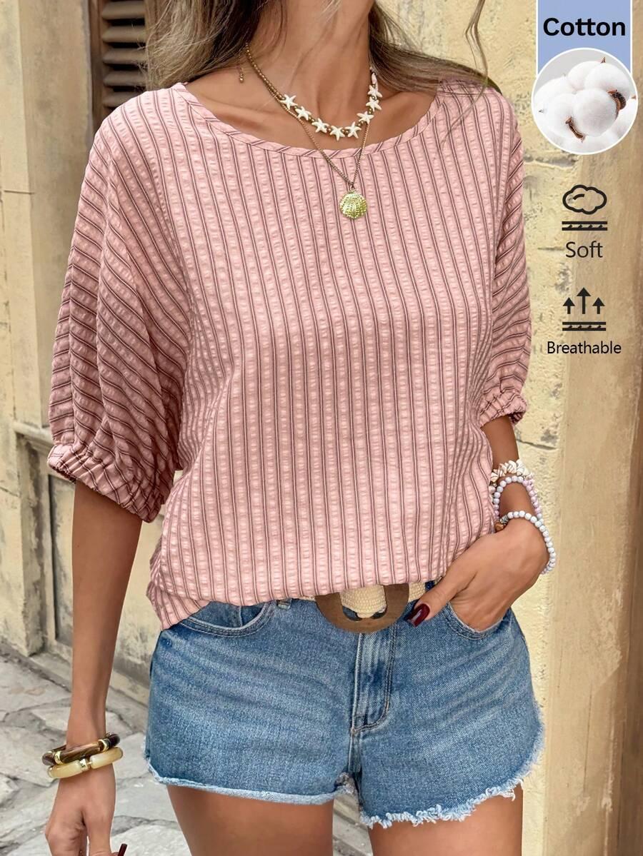 LUŹNA BLUZKA W PASKI