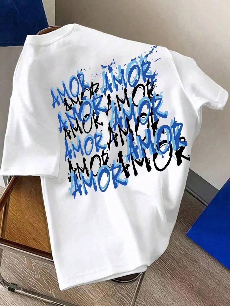 biaŁY T-SHIRT NADRUK