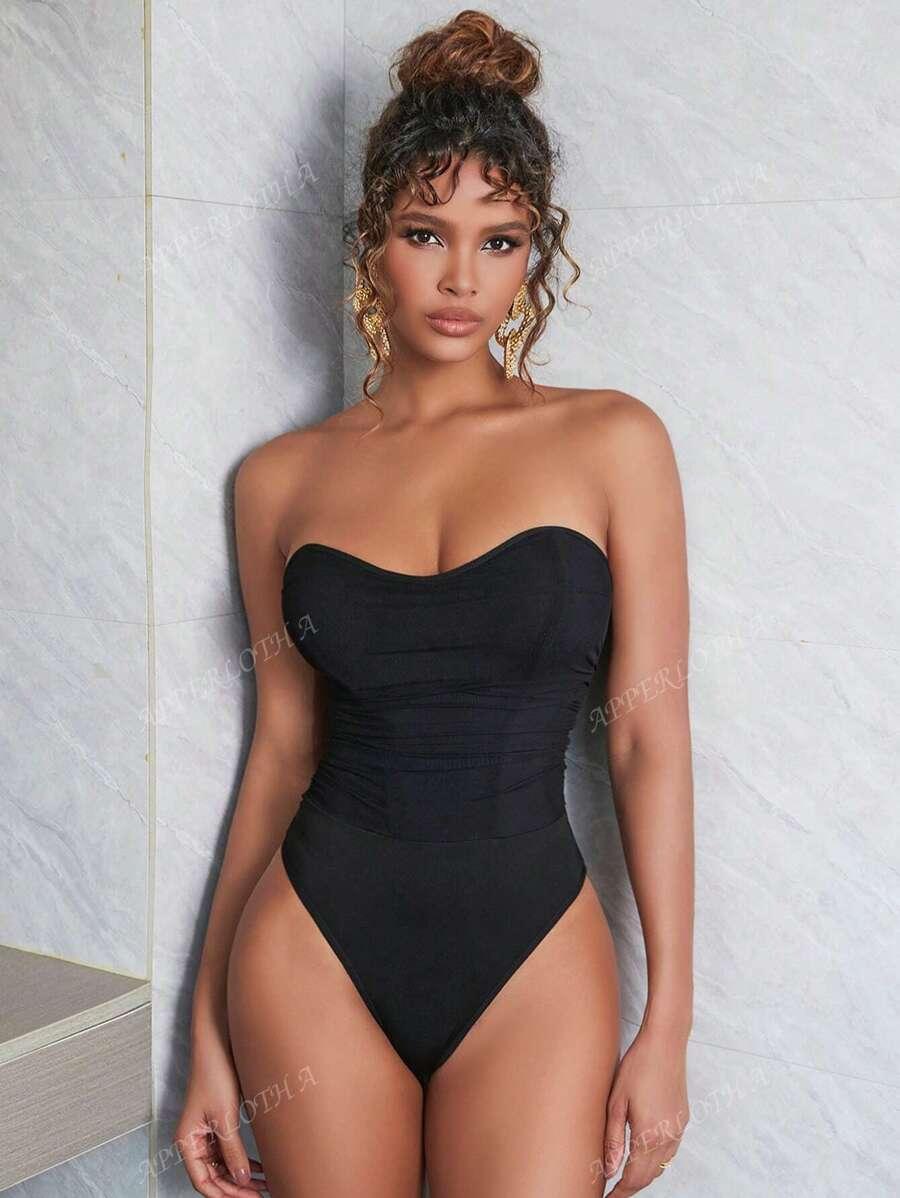 CZARNE BODY ODKRYTE RAMIONA 