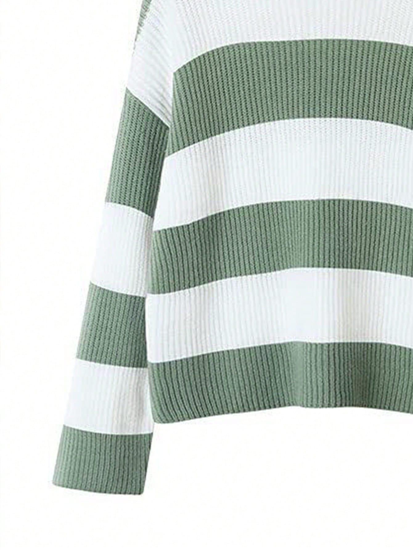 DZIANINOWY SWETER PASKI