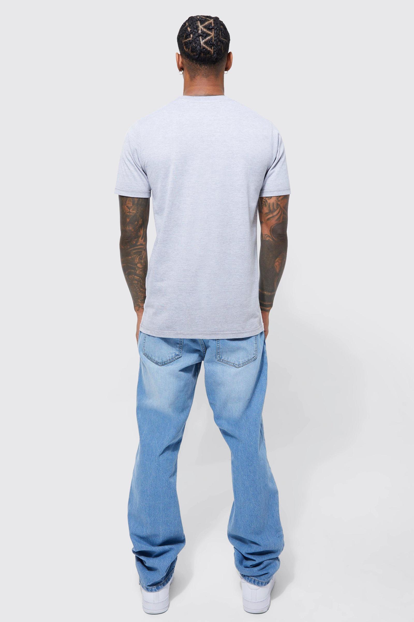 KLASYCZNY T-SHIRT CASUAL KONTRAST