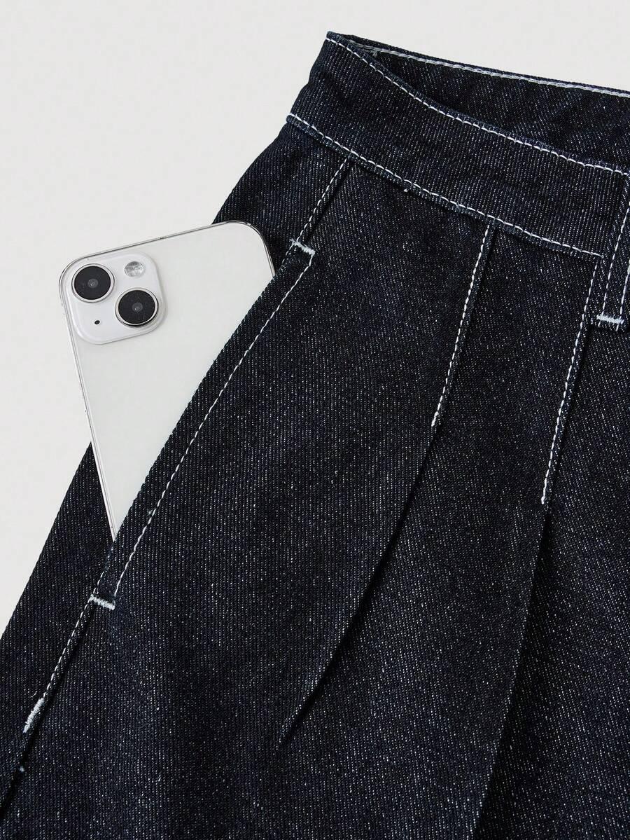 CZARNE SPODNIE JEANS