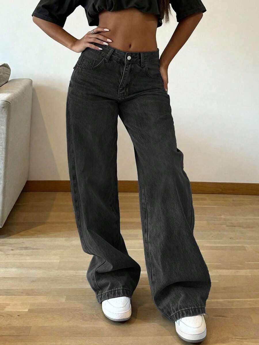 czarne spodnie jeans