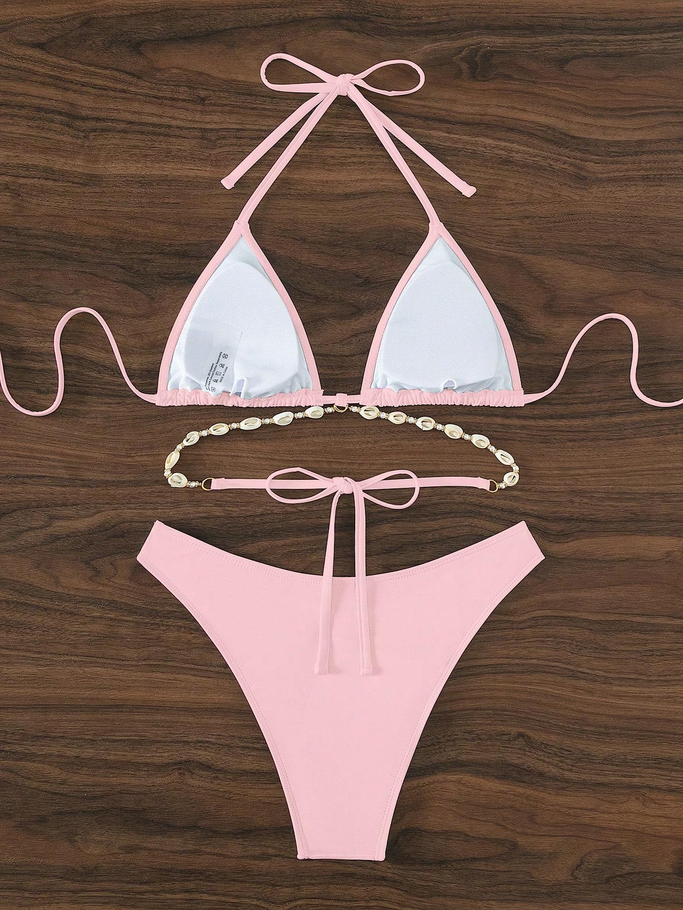 Różowy dół od bikini