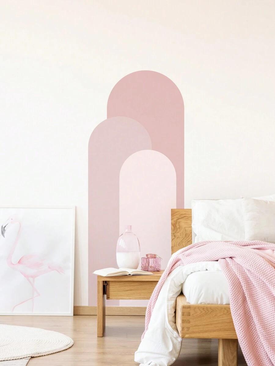 różowa naklejka na ścianę  120/50cm