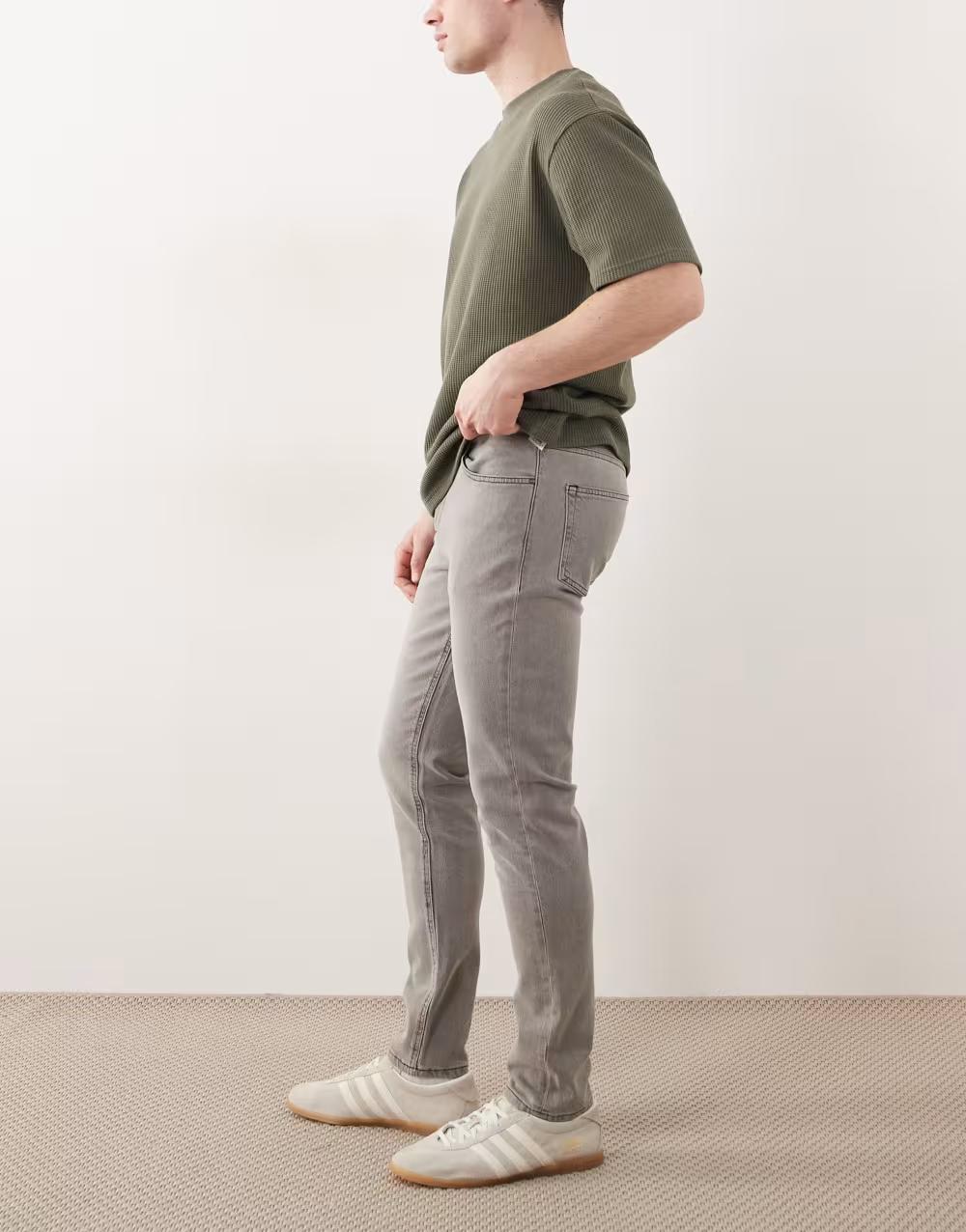 Skinny jeans w kolorze szarym