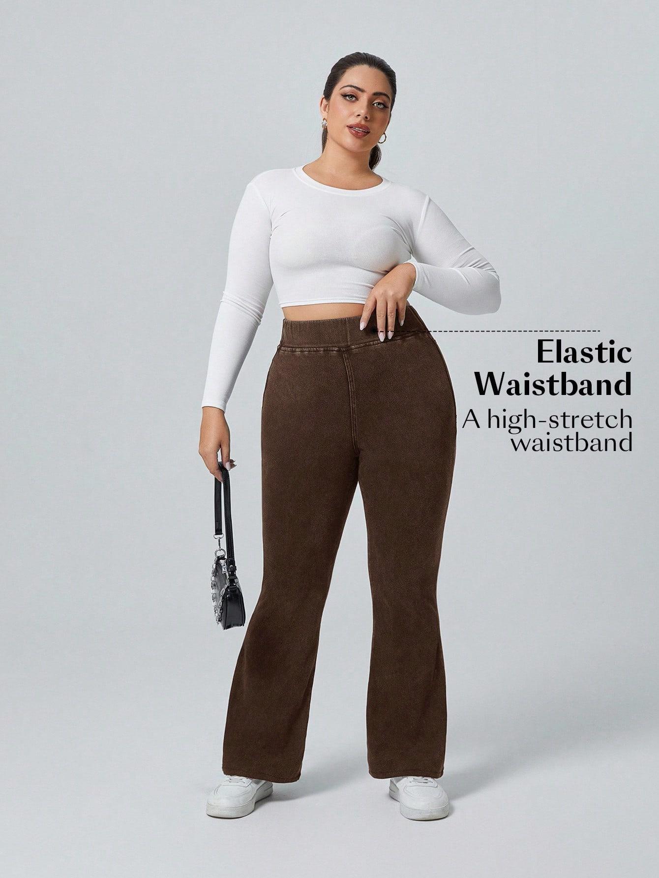 LEGGINSY DAMSKIE DZWONY Z WYSOKIM STANEM