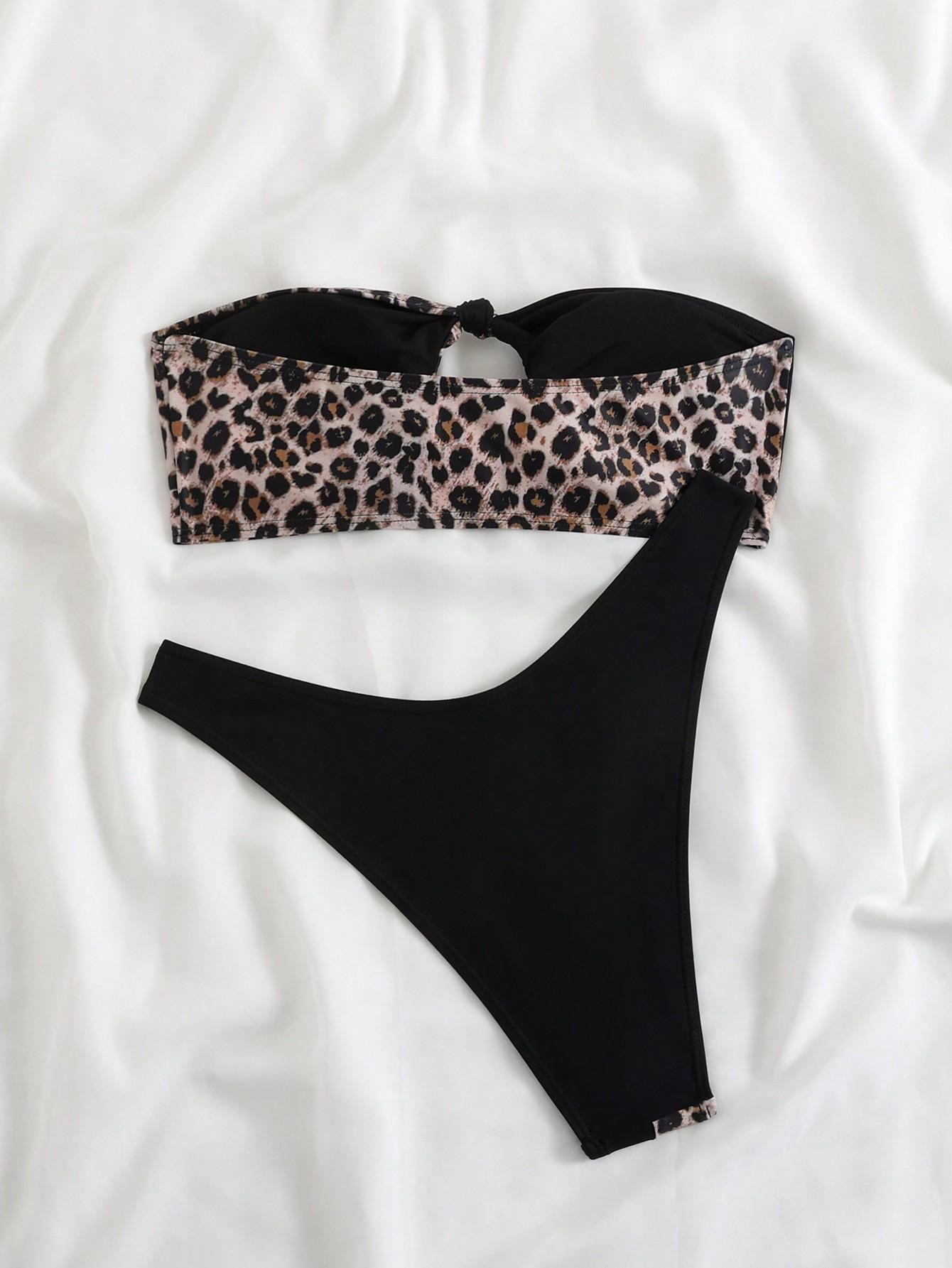 góra od bikini animal print