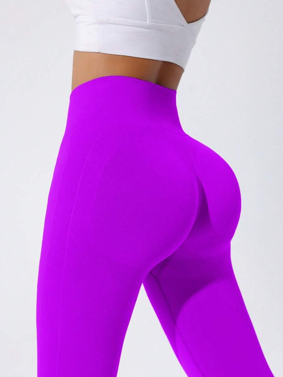 fioletowe legginsy wysoki stan