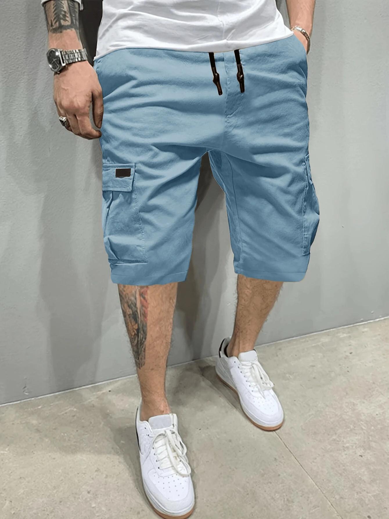 niebieski spodenki casual