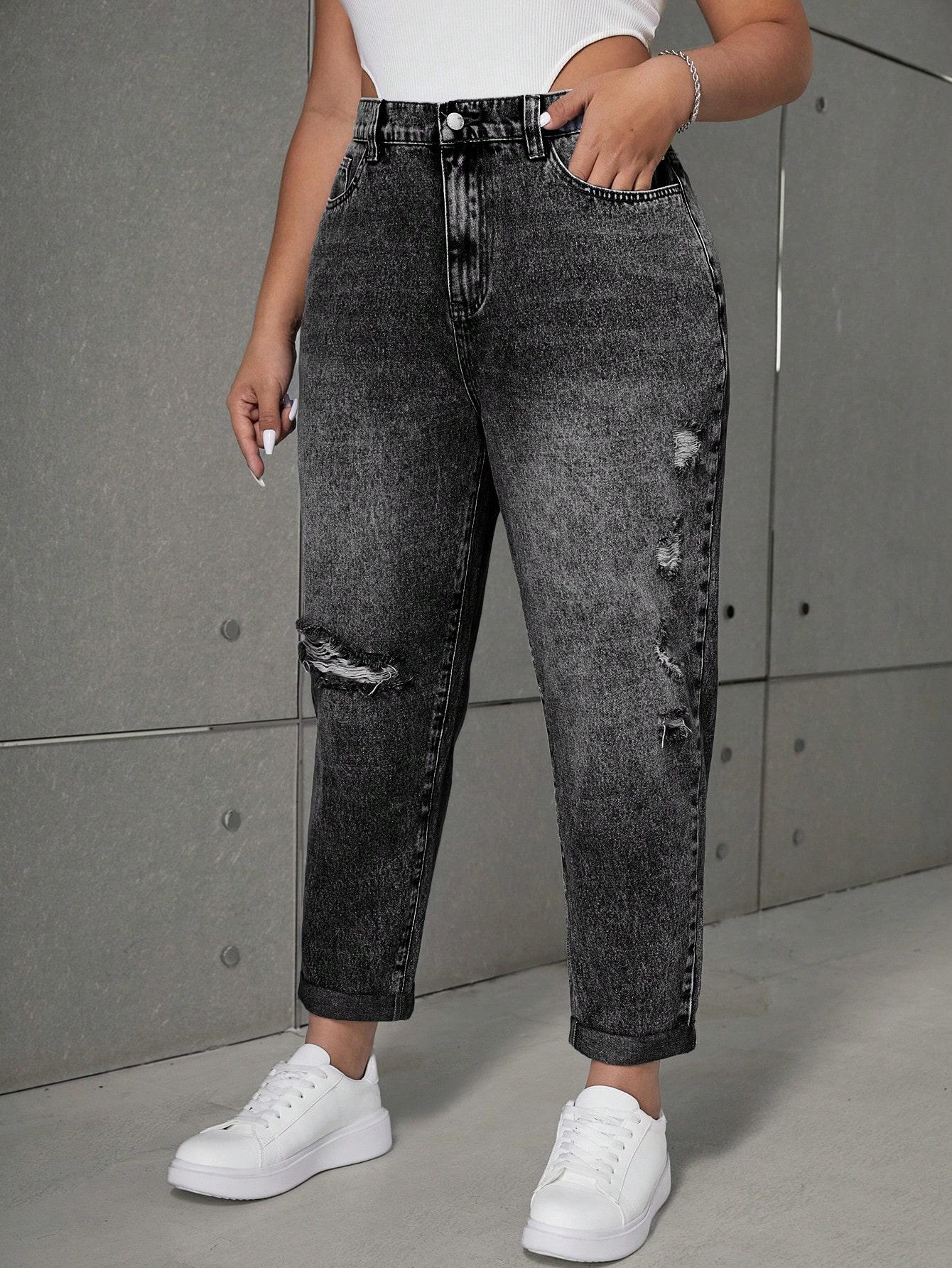 czarne spodnie jeans 