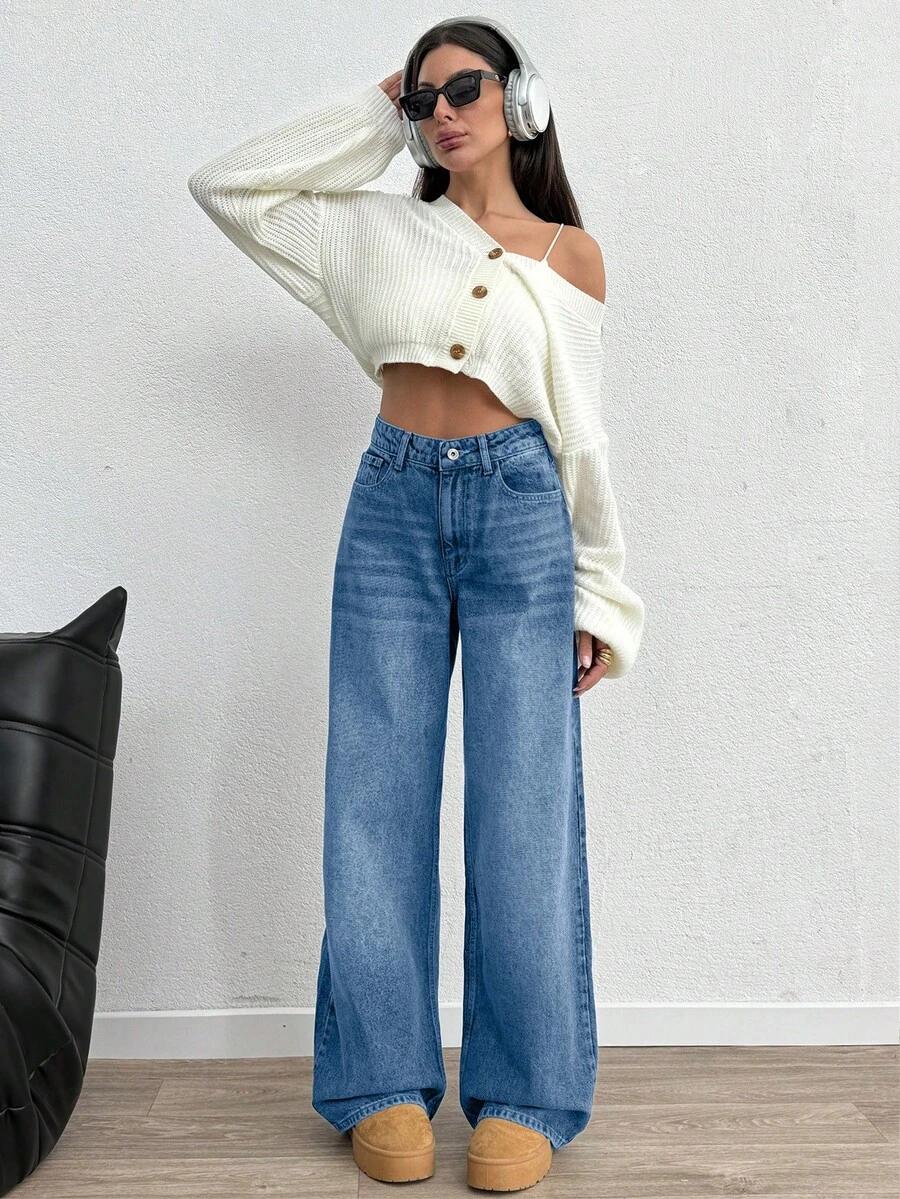 NIEBIESKIE SPODNIE JEANS
