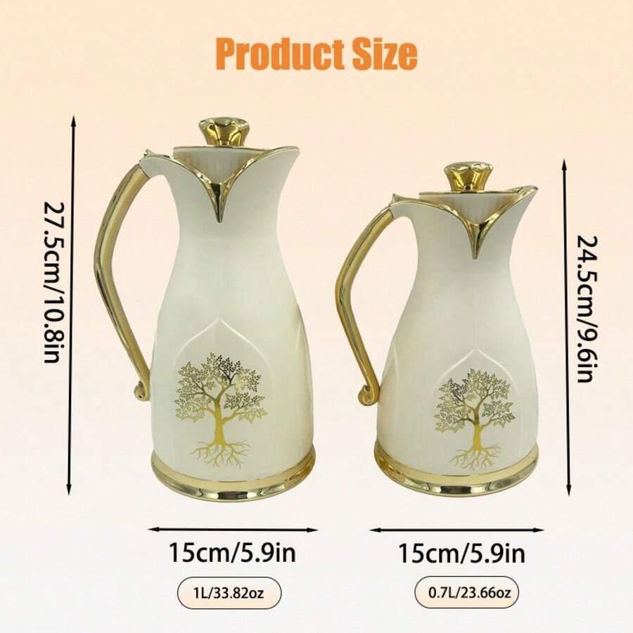 beżowy termos zdobienie 2-pack