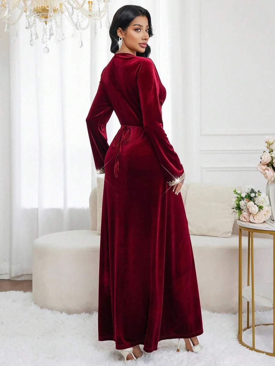 CZERWONA MAXI SUKIENKA