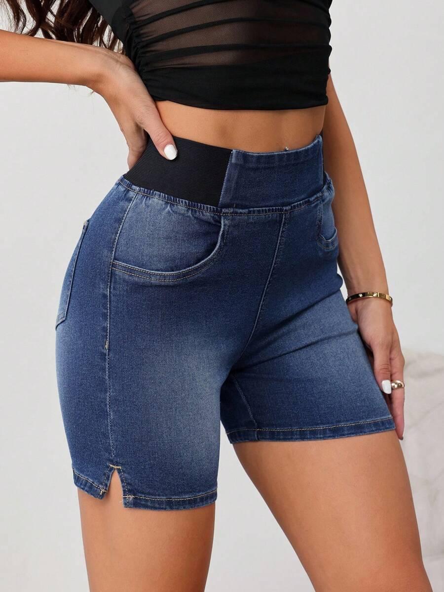 SPODENKI JEANS WYSOKI STAN