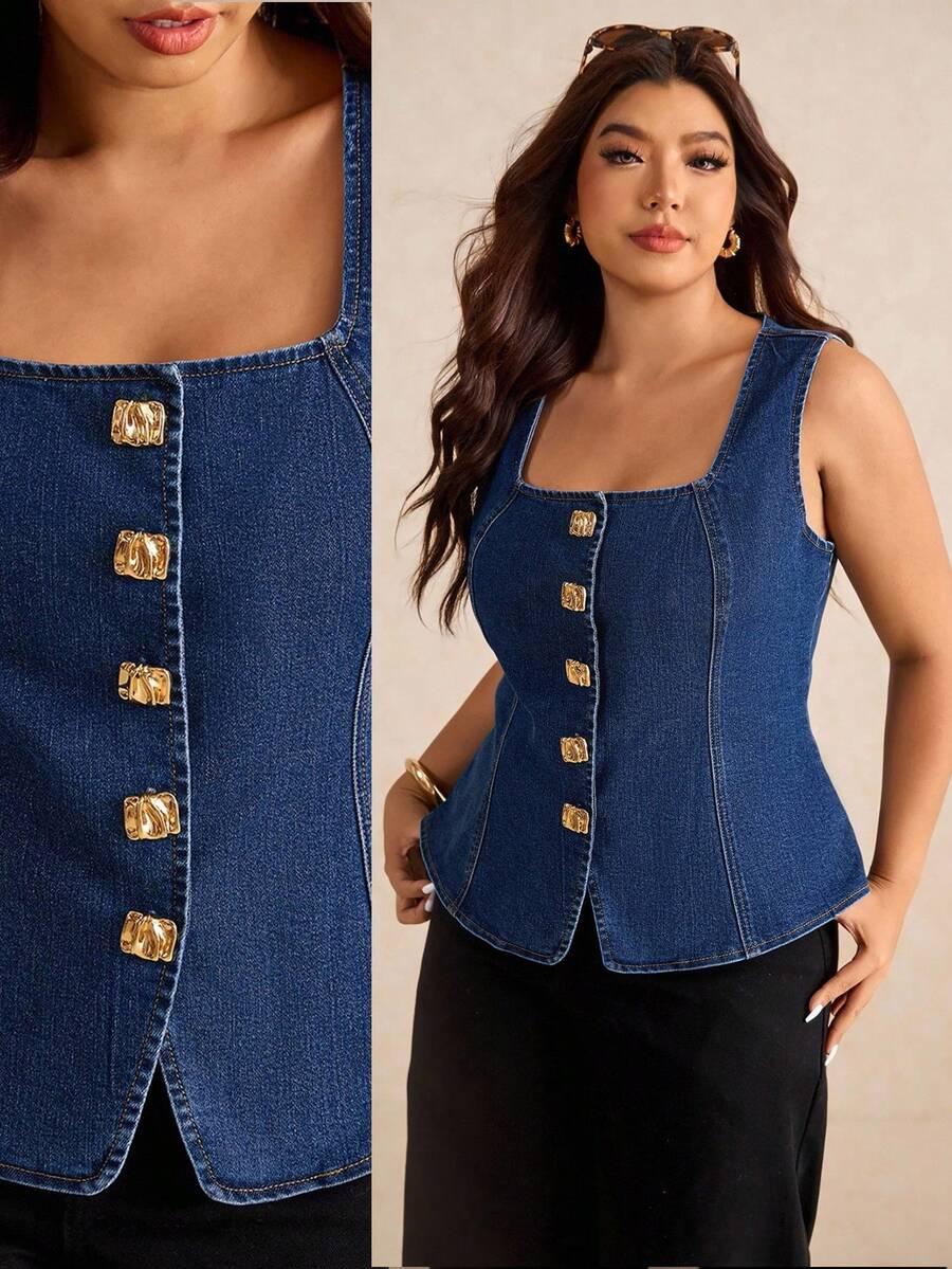 BLUZKA JEANS GUZIKI