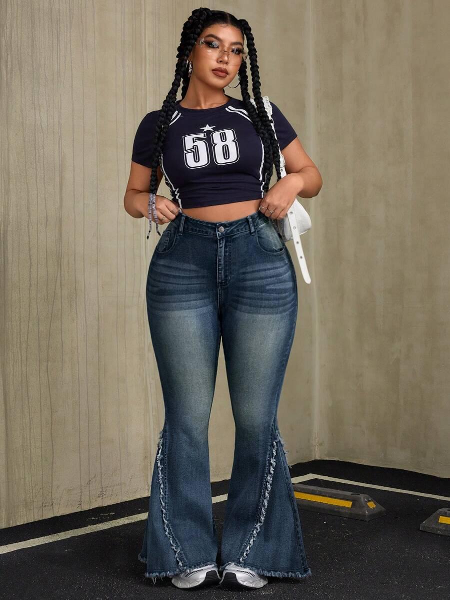 SPODNIE JEANS DZWONY