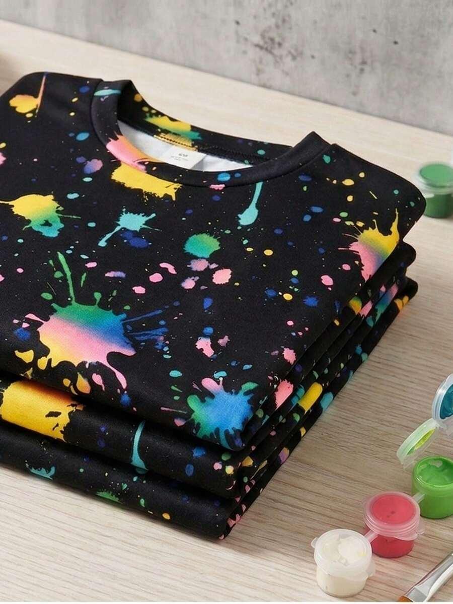czarny t-shirt Z nadrukiem