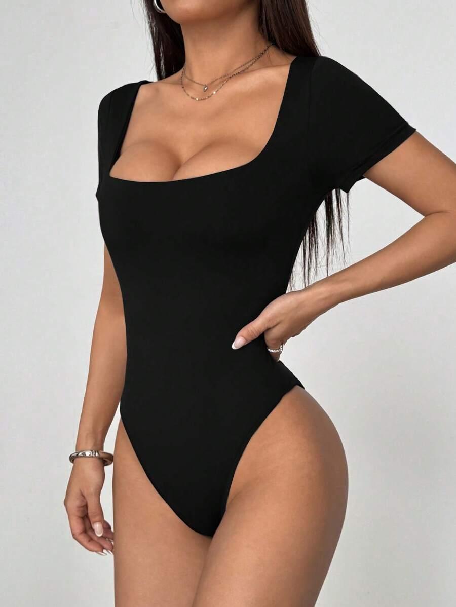 CZARNE BODY KRÓTKI RĘKAW