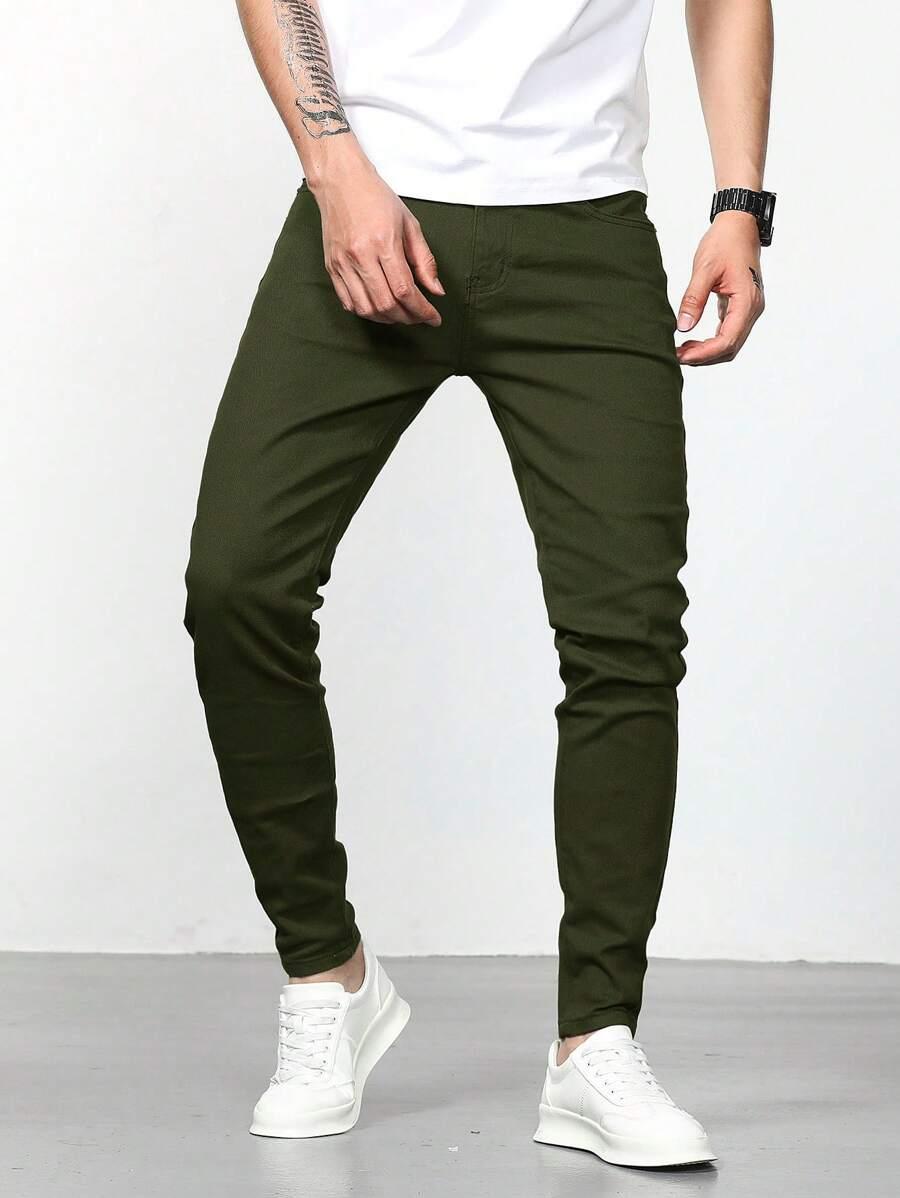KHAKI SKINNY JEANS