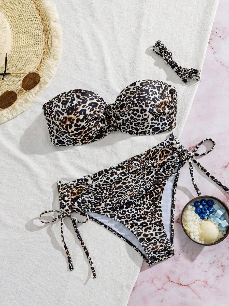 góra od bikini animal print 