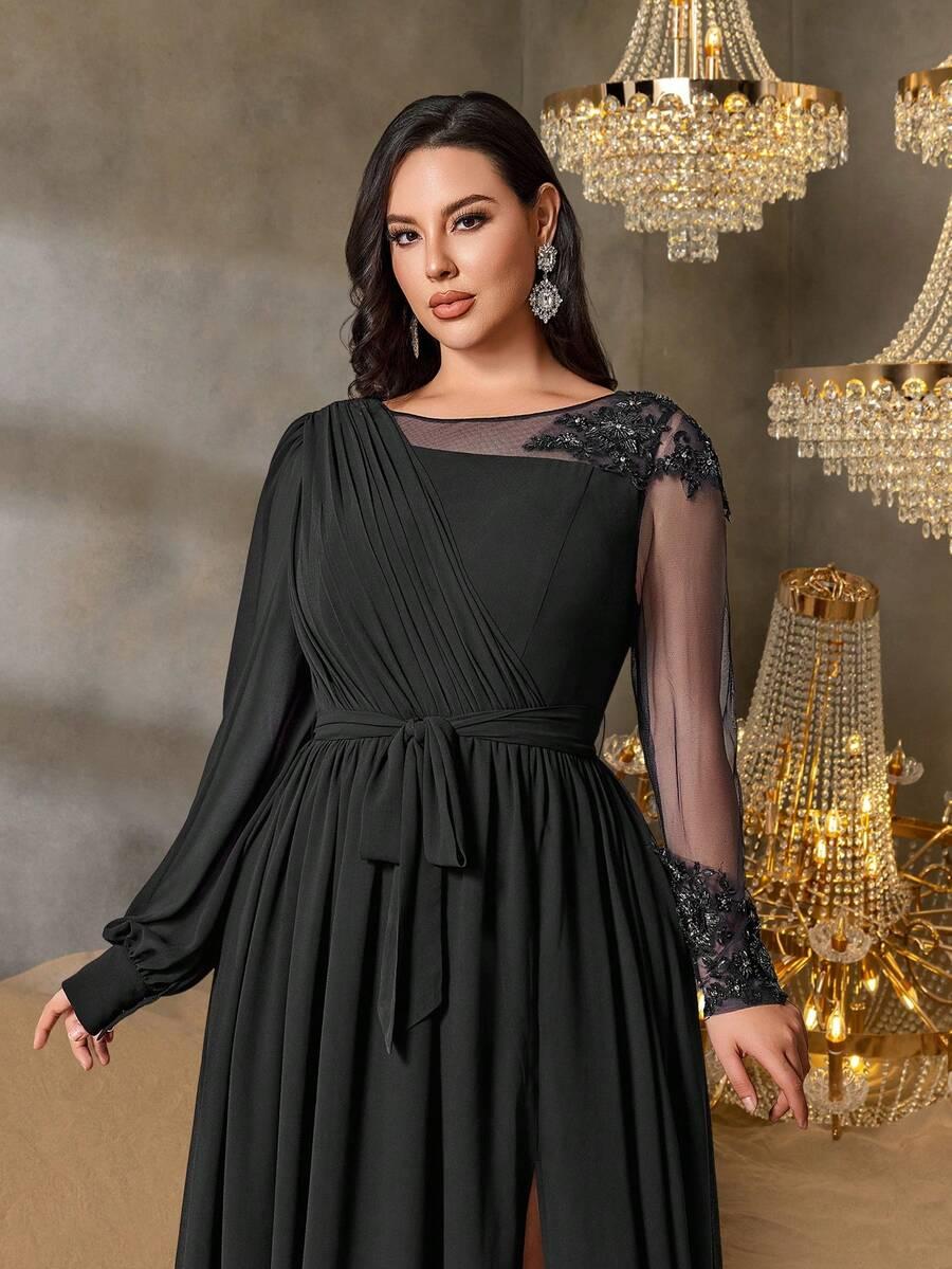 CZARNA MAXI SUKIENKA
