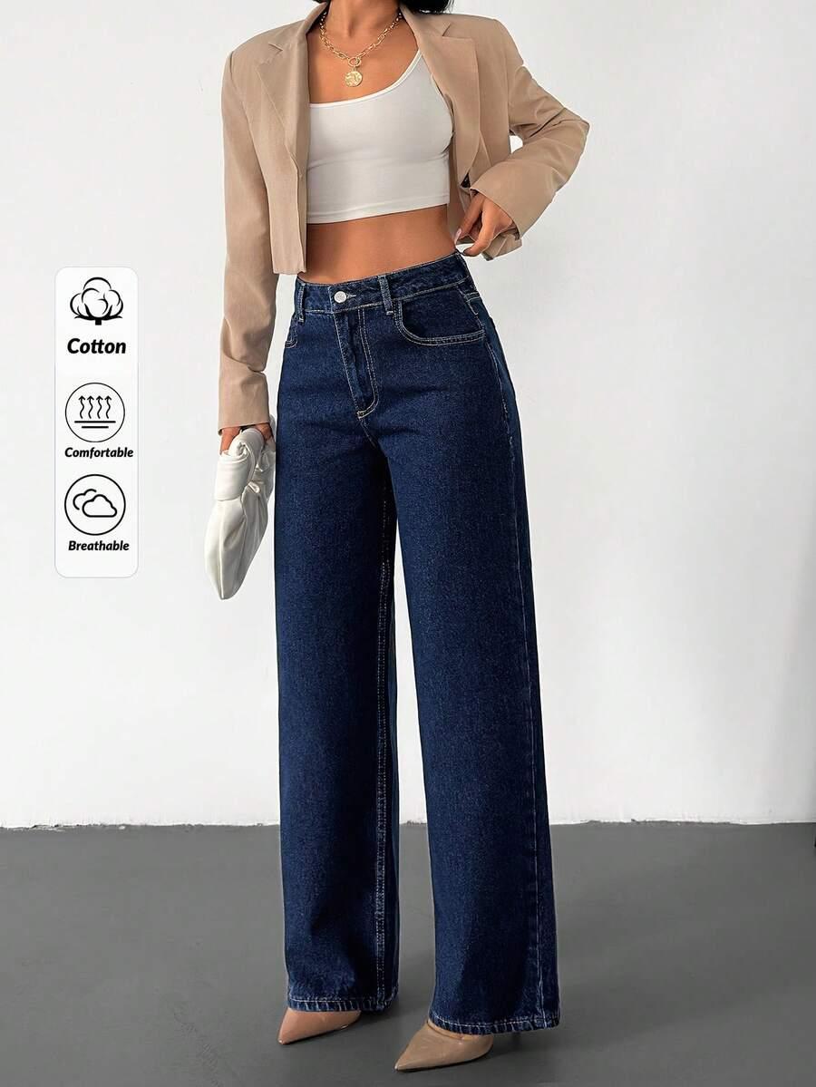 niebieskie spodnie jeans