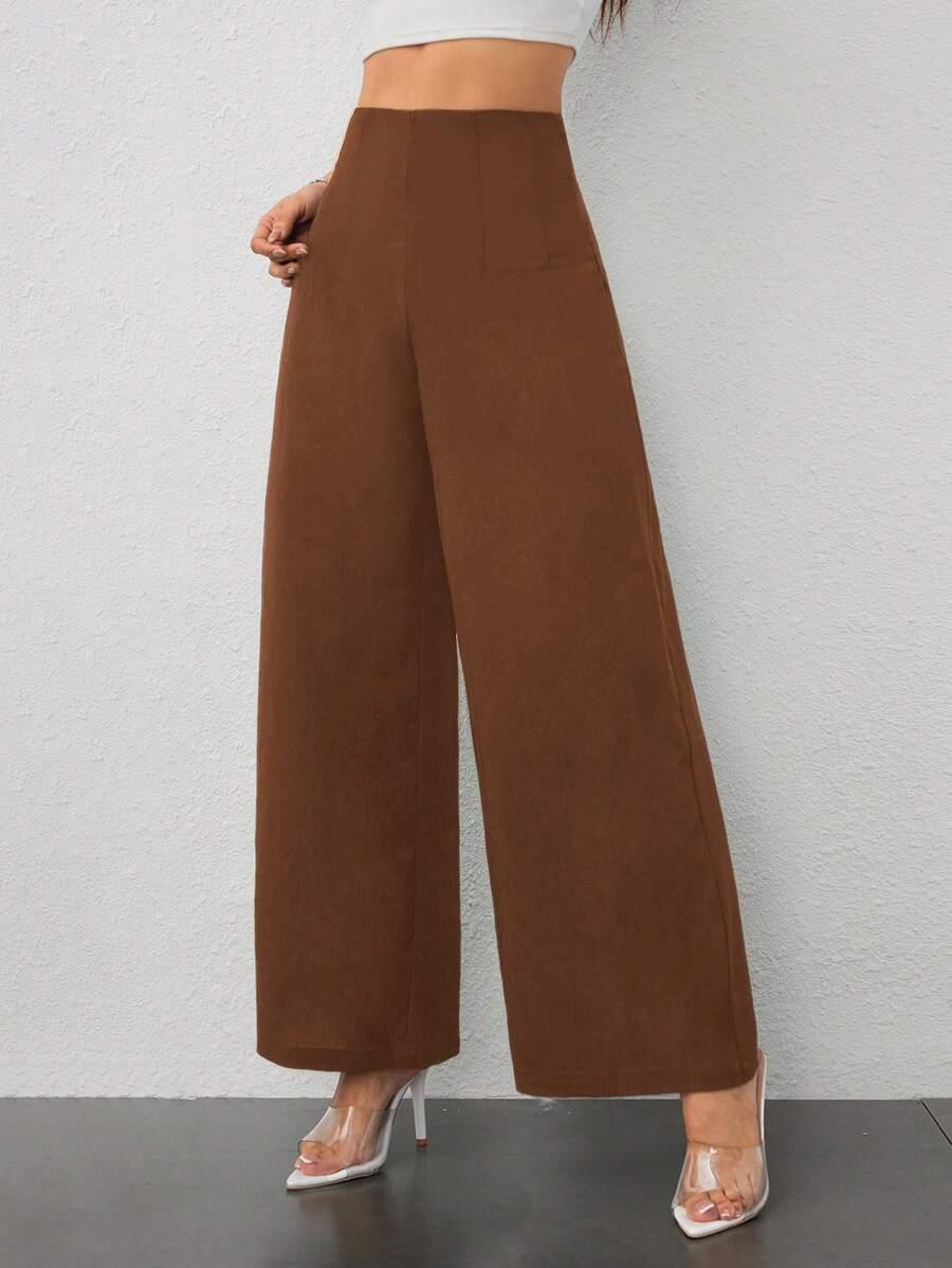 brązowe spodnie casual