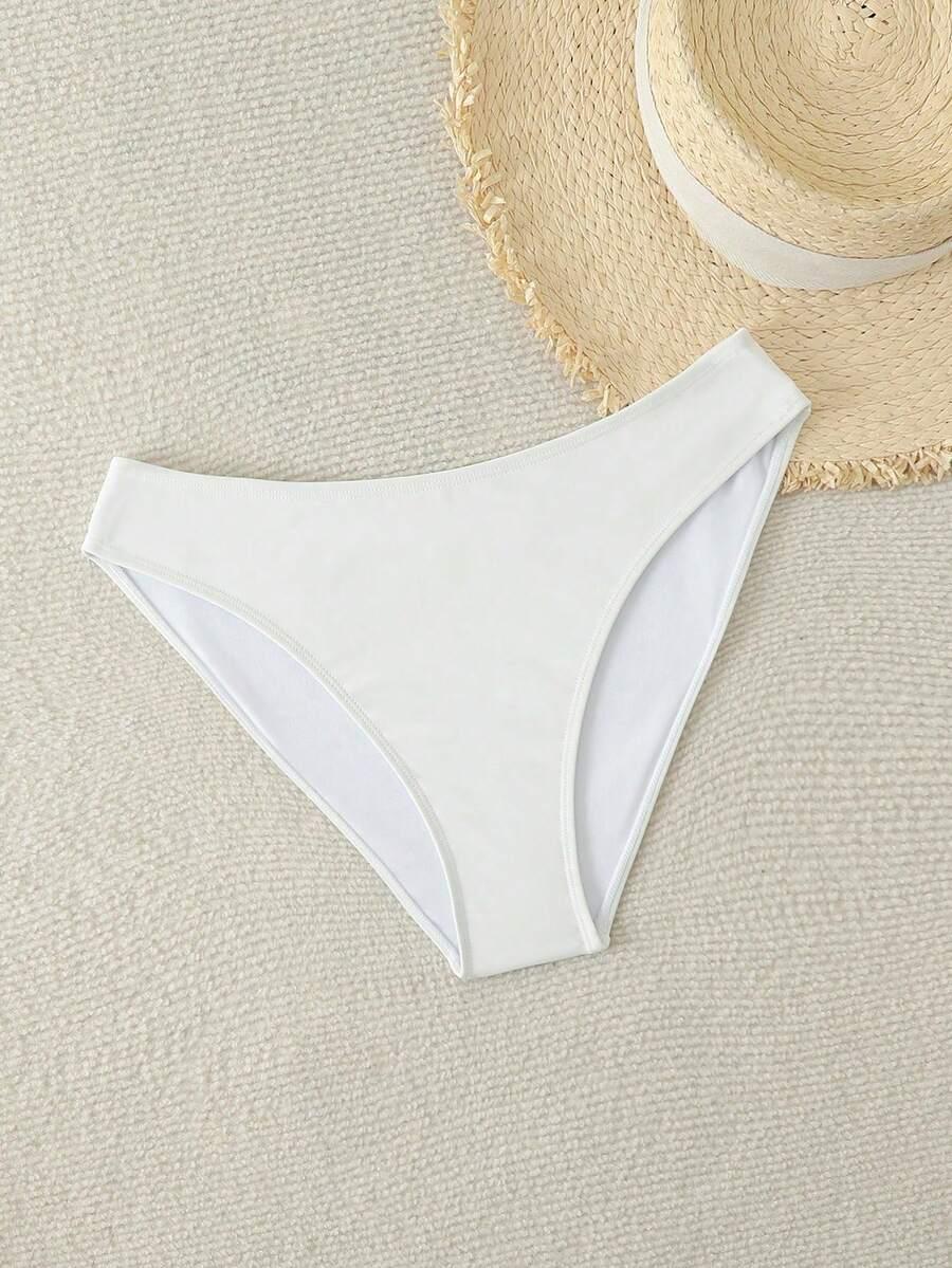 DAMSKIE JEDNOKOLOROWE SWOBODNE BIKINI