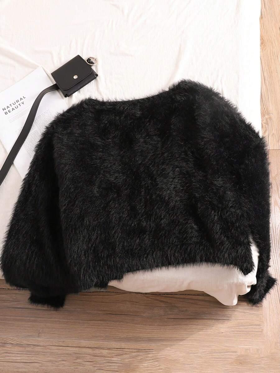 CZARNY SWETER NARZUTKA 