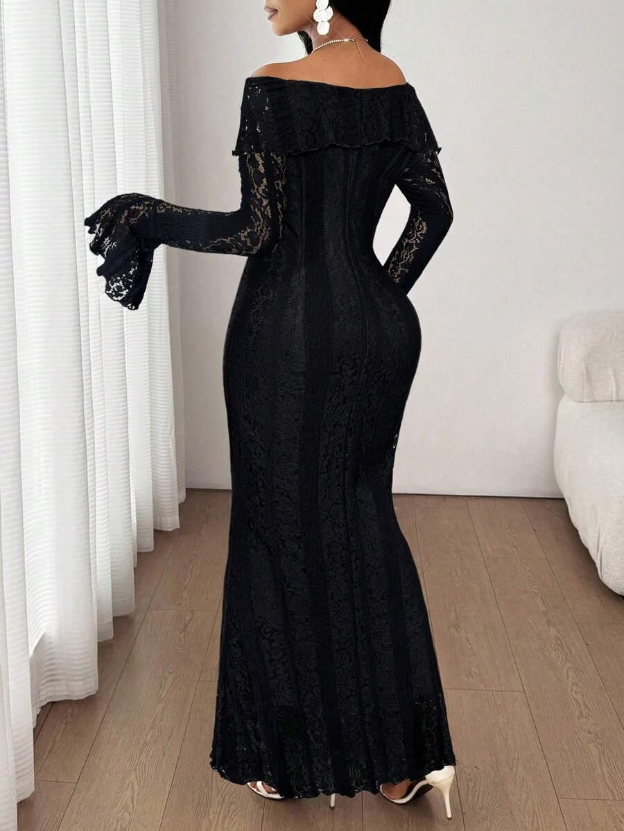 czarna sukienka maxi
