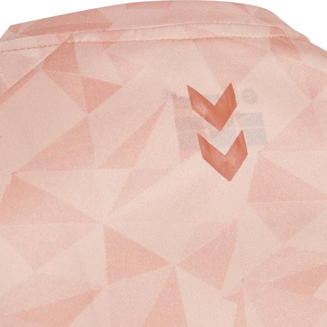 różowy t-shirt logo nadruk poly