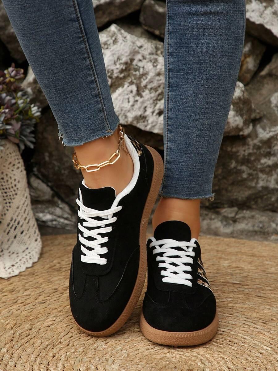 CZARNE BUTY SPORTOWE ANIMAL PRINT