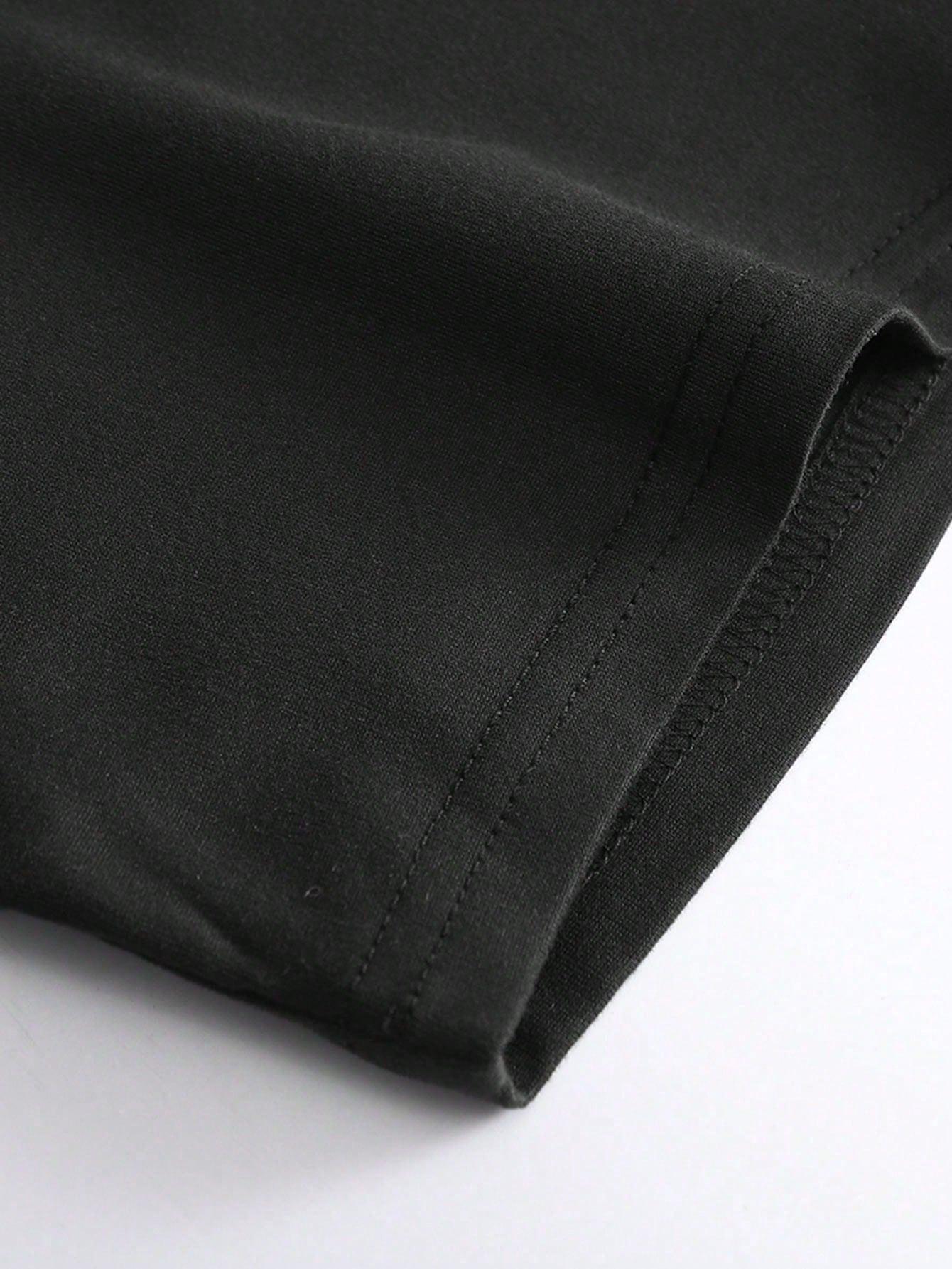 CZARNY KOMPLET T-SHIRT SPODENKI
