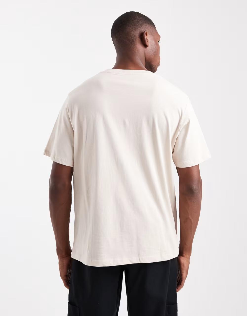 beżowy t-shirt print
