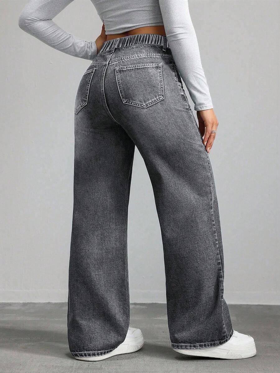 szare spodnie jeans 