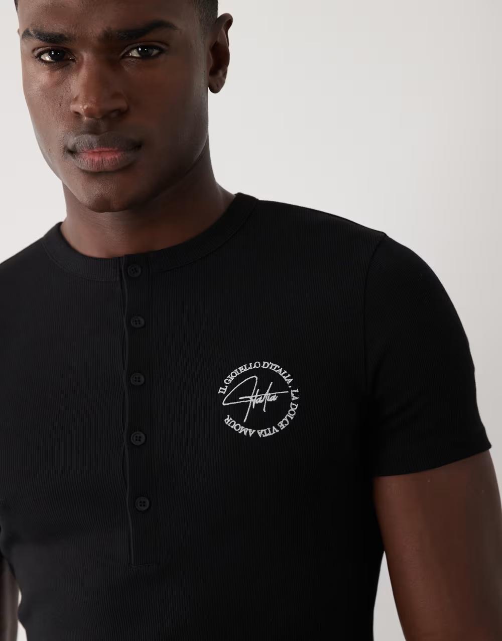 CZARNY  T-SHIRT BASIC