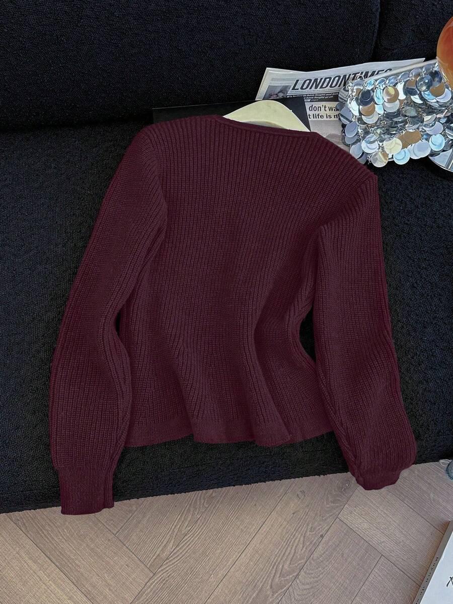 BORDOWY SWETER GUZIKI 