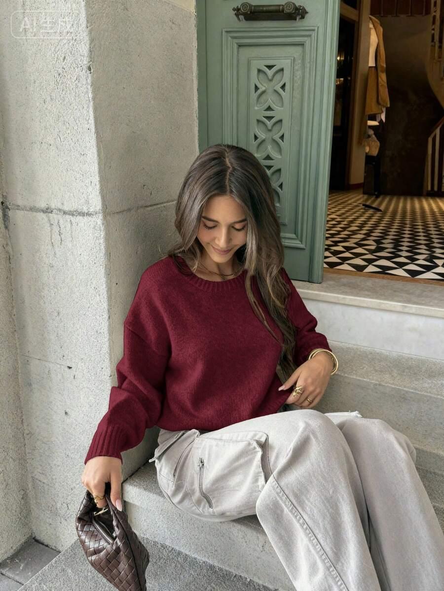 BORDOWY SWETER OVERSIZE
