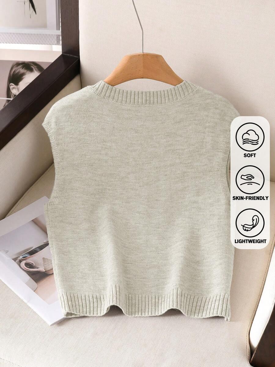 sweter bez rękawów