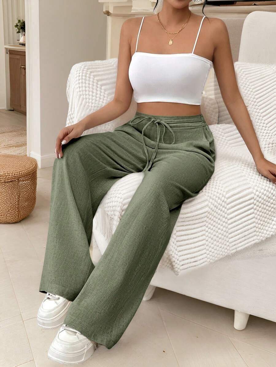 zielone spodnie casual
