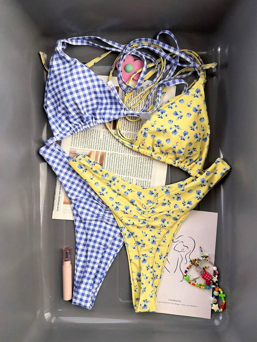 BIKINI DAMSKIE DWUCZĘŚCIOWE 2 KOMPLETY