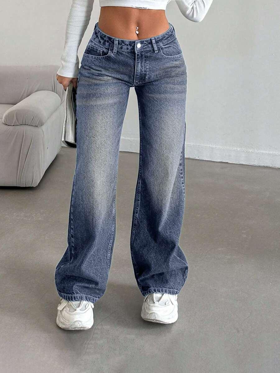 SPODNIE JEANS PROSTA NOGAWKA