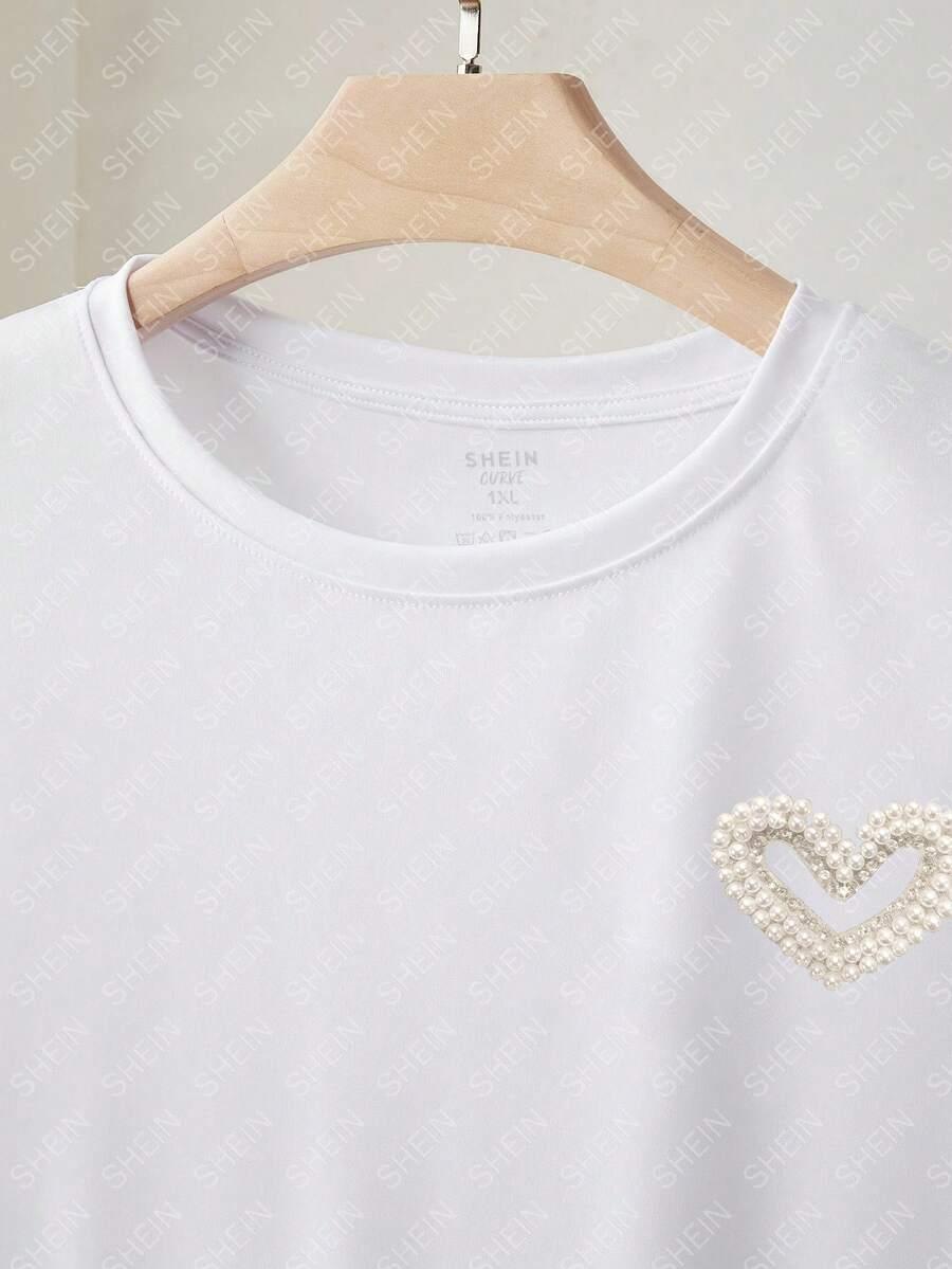 BIAŁY T-SHIRT OKRĄGŁY DEKOLT