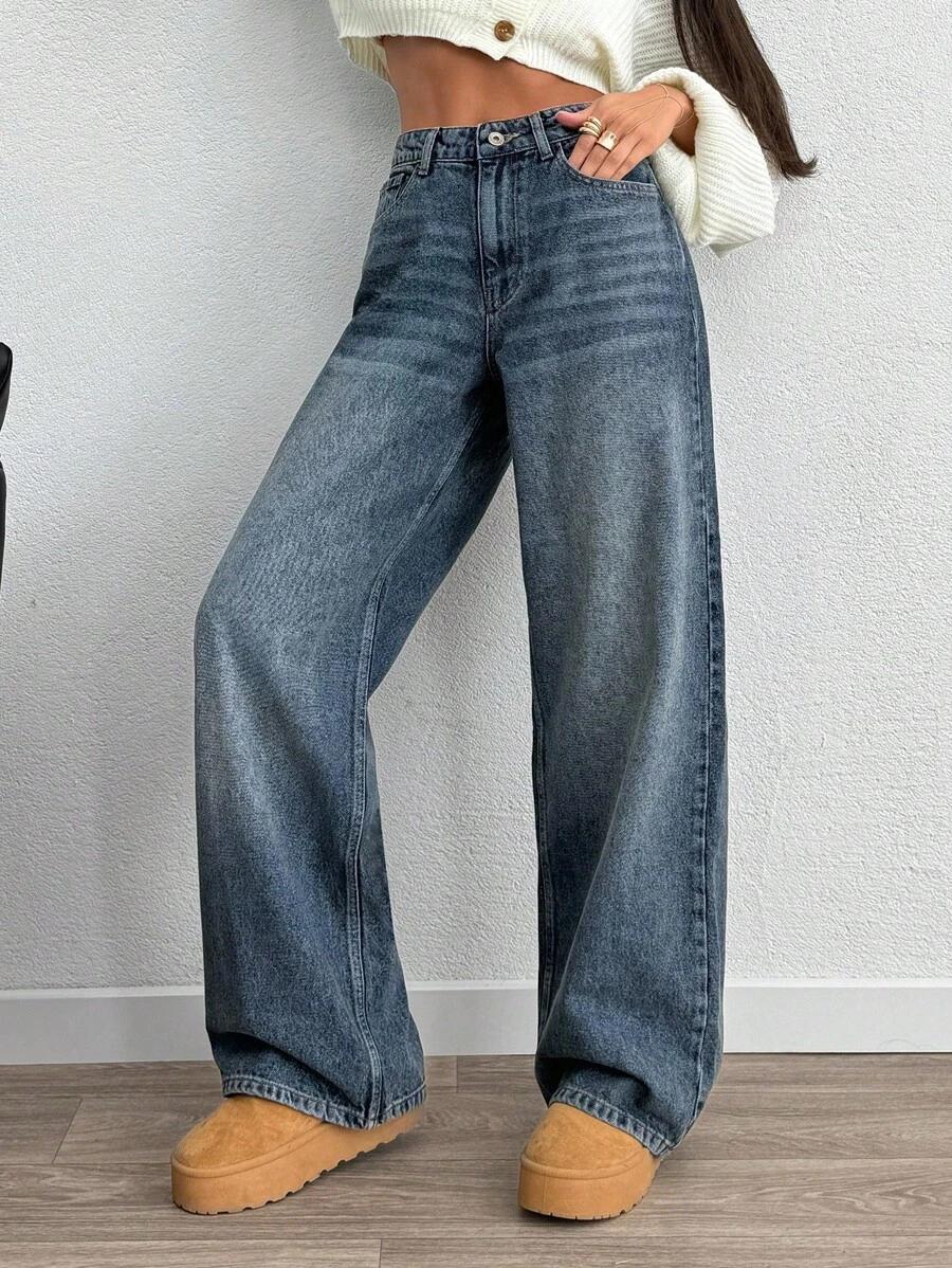 SPODNIE JEANS WYSOKI STAN