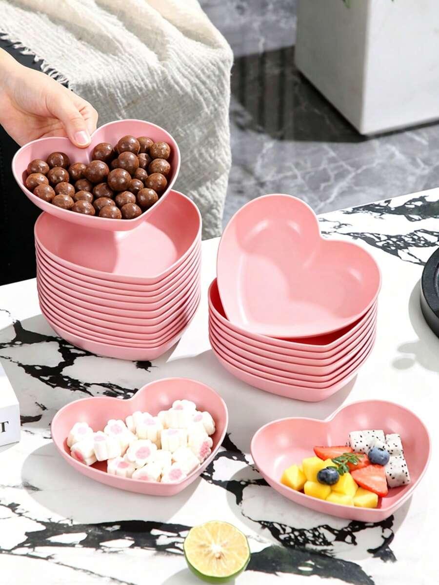 plastikowy talerz serce 1 szt