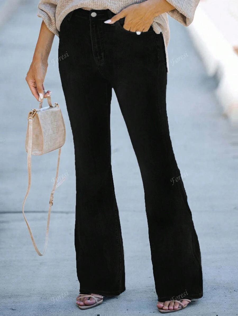 CZARNE SPODNIE JEANS