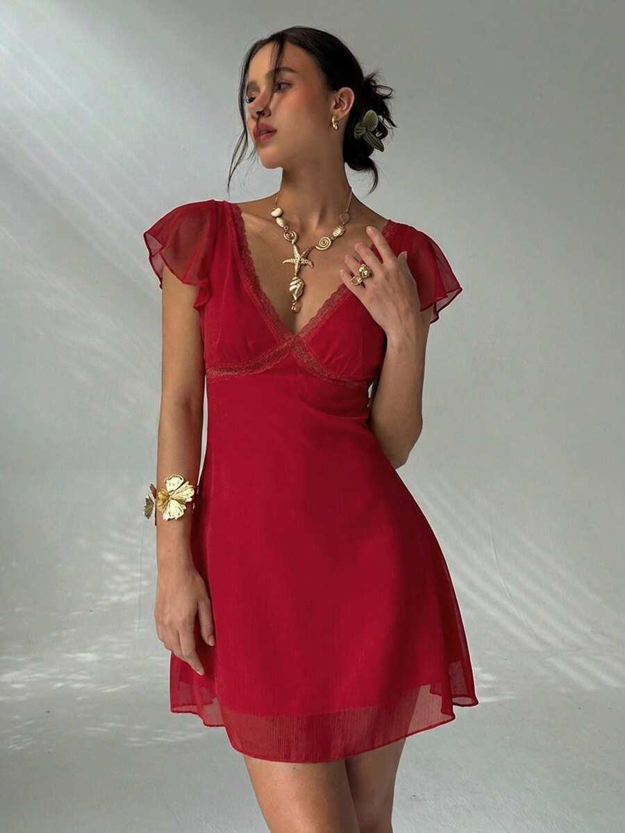 czerwona mini sukienka