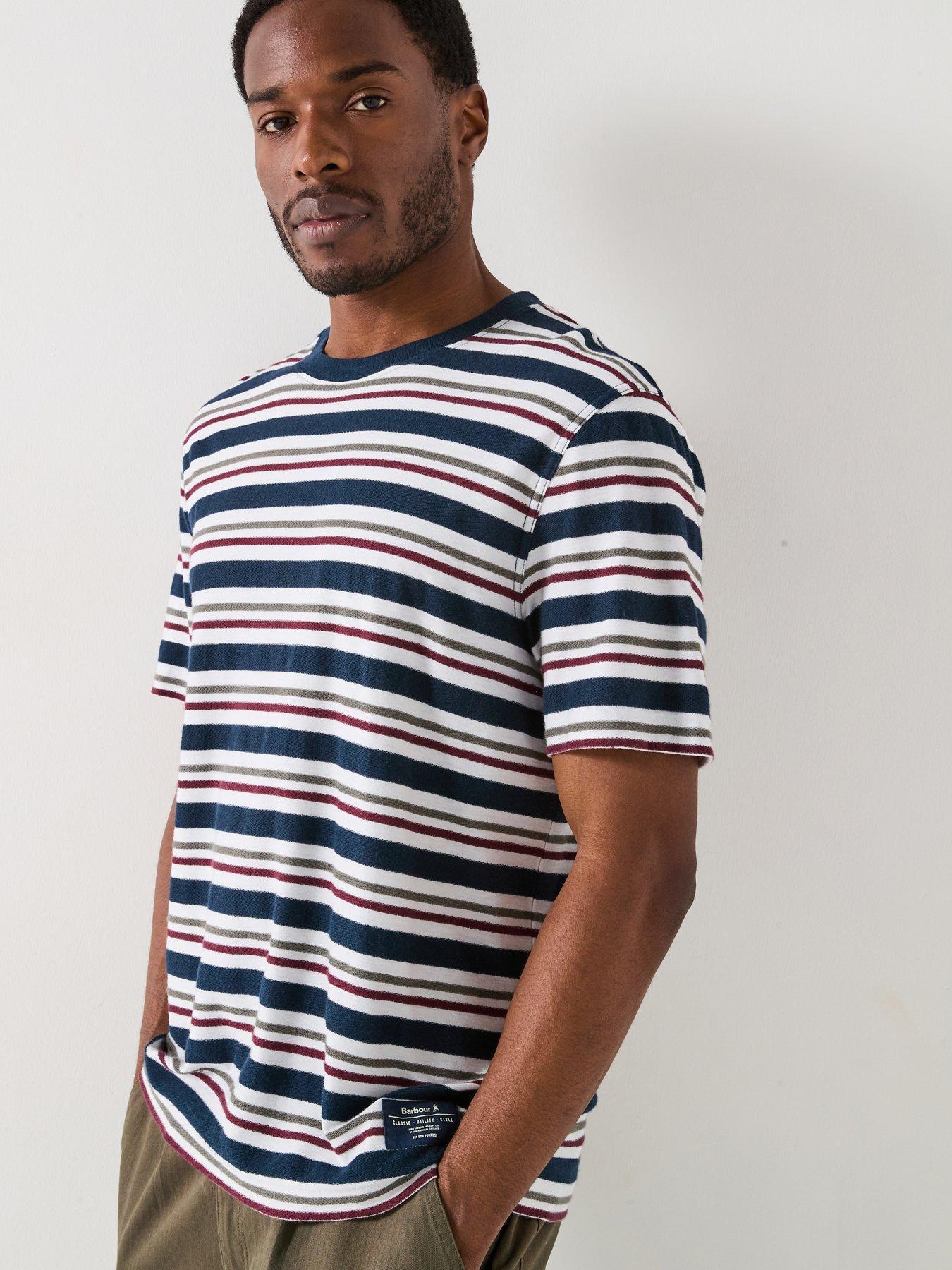 BARBOUR T-SHIRT MĘSKI W PASKI MTS1401NY91